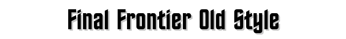 Final Frontier Old Style font